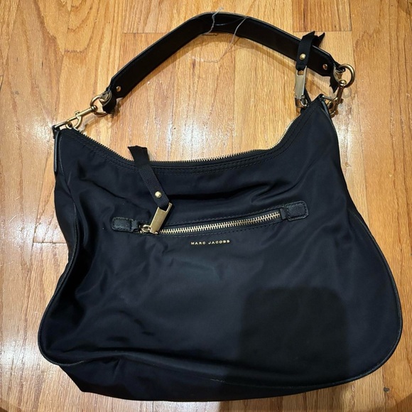 Marc Jacobs Black Hobo Bag with Gold Accents - Picture 1 of 6